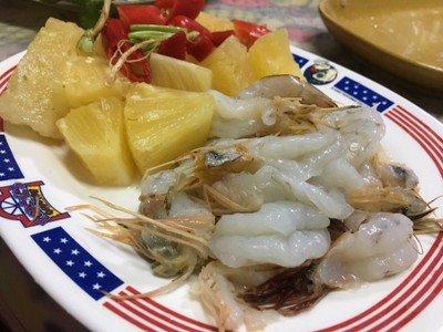 วิธีทำ กุ้งแชบ๊วยทอดซอสสับปะรด