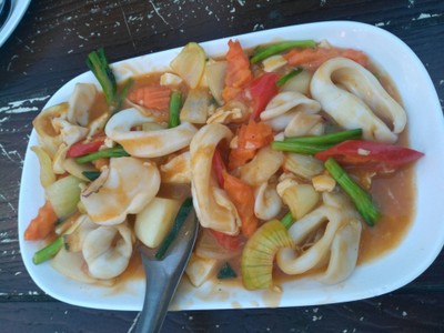 หมึกผัดไข่เค็ม