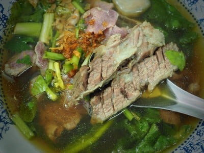 เมนูของร้าน เกาเหลาเนื้อวัวไร้เทียมทานราชวัตร