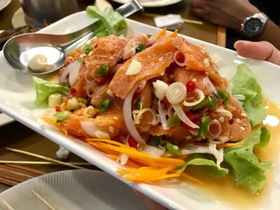 Salmon Spicy Salad