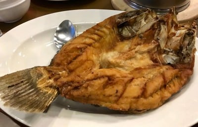 Sea Bass with Fruit Salad