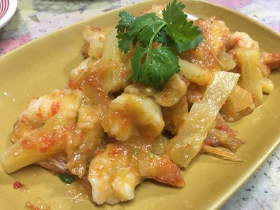 วิธีทำ กุ้งแชบ๊วยทอดซอสสับปะรด