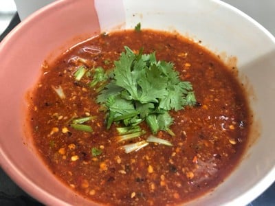 น้ำจิ้มหมูกระทะ สูตรใช้ซอสพริก