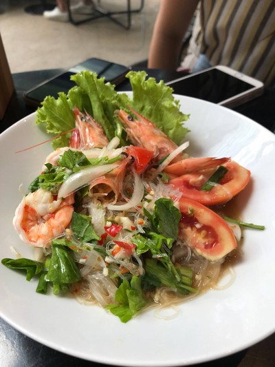 ยำวุ้นเส้นกุ้ง