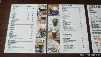 ป้ายราคาหรือสมุดเมนู