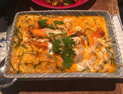 ไข่ตุ๋นต้มยำมันกุ้ง