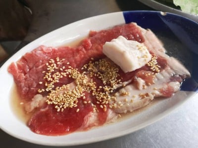 เมนูของร้าน พรสว่างเนื้อย่างเกาหลี