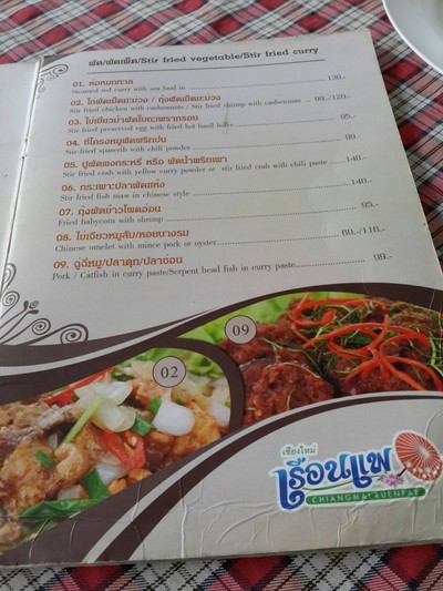 ป้ายราคาหรือสมุดเมนู