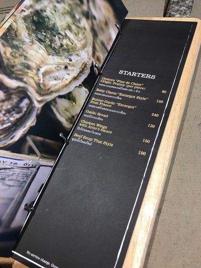 ป้ายราคาหรือสมุดเมนู