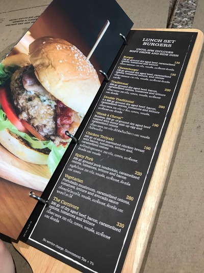 ป้ายราคาหรือสมุดเมนู