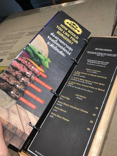 ป้ายราคาหรือสมุดเมนู