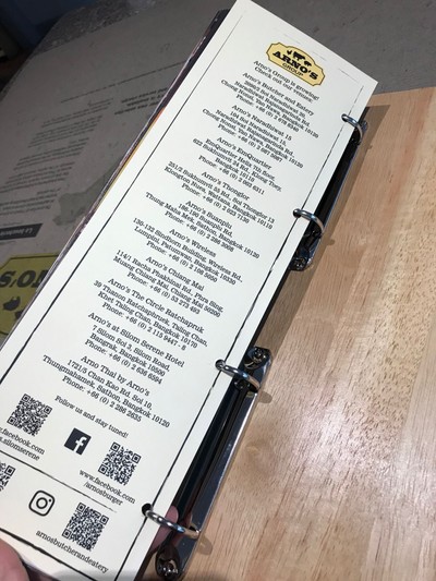 ป้ายราคาหรือสมุดเมนู