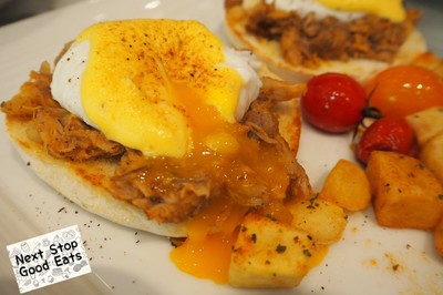 Pineapple Pull Pork Benedict