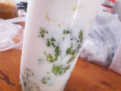 มะพร้าวปั่นสาคูใบเตย มะพร้าวปั่นลอดช่องใบเตย