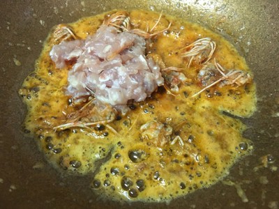 วิธีทำ บวบผัดมันกุ้งไก่บด