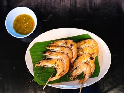 เมนูของร้าน วัดเทพฯ เมี่ยงปลาเผา