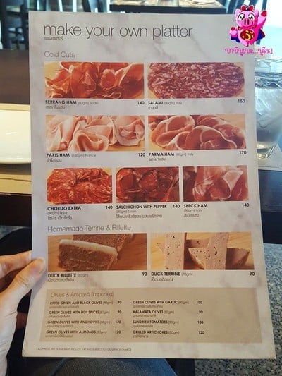 ป้ายราคาหรือสมุดเมนู