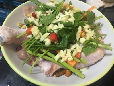 วิธีทำ นึ่งไก่สมุนไพร