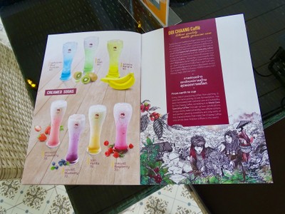 ป้ายราคาหรือสมุดเมนู