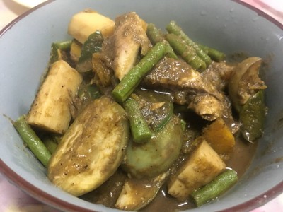 แกงไตปลาผัดแห้ง แกงไตปลาผัดแห้ง