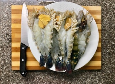 วิธีทำ กุ้งกร้ามกรามนึ่ง (ในกระทะ) + น้ำจิ้มซีฟู้ดรสเด็ด