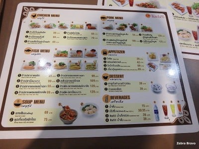 ป้ายราคาหรือสมุดเมนู