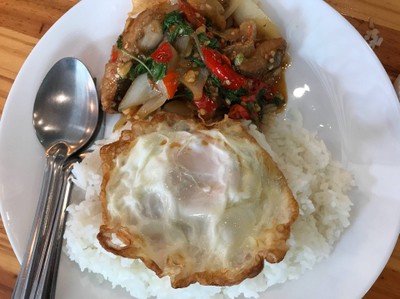ข้าวราดกะเพราปลาช่อน