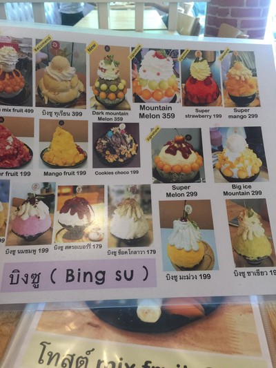 ป้ายราคาหรือสมุดเมนู