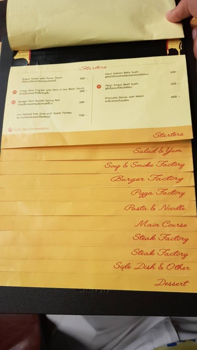 ป้ายราคาหรือสมุดเมนู