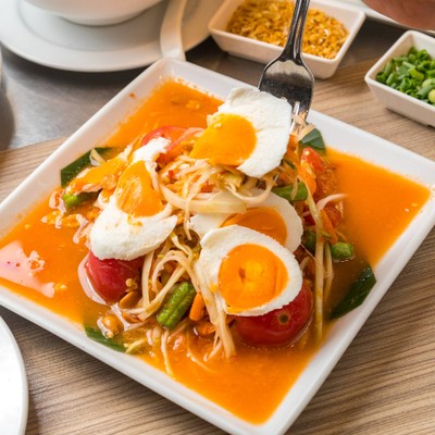 เมนูของร้าน ส้มตำนัว (เจ้าเก่าสยาม) สยามเซ็นเตอร์