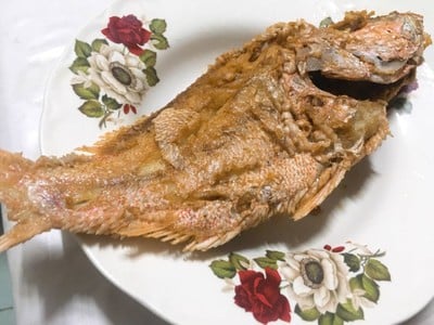 วิธีทำ ปลากระพงแดงทอด วิธีทำ ปลากระพงแดงทอด