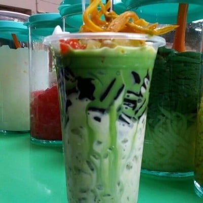 เฉาก๊วยชาเขียวทรงเครื่อง