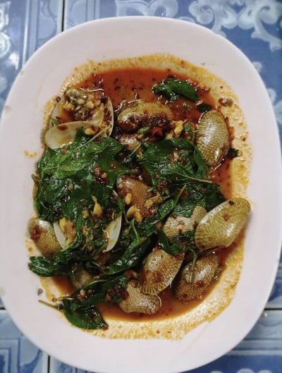 หอยลายผัดพริกเผา หอยลายผัดพริกเผา