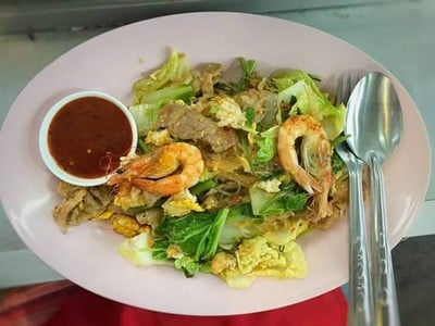 สุกี้แห้งกุ้งสด