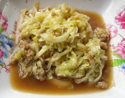 ผัดกระหล่ำปลีหมูสับ