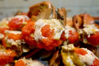 วิธีทำ Crab crab ปูไข่นึ่งนมสด วิธีทำ Crab crab ปูไข่นึ่งนมสด