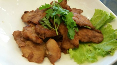 หมูย่างผัดกะปิ