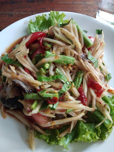 ตำกุ้งสด