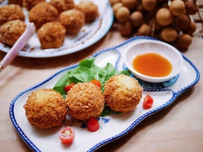 วิธีทำ โครเก็ตลำไย กุ้ง Longan x Shrimp Croquette 🦐👍🏼