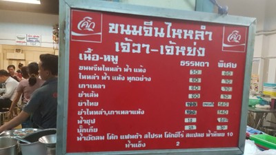 ป้ายราคาหรือสมุดเมนู