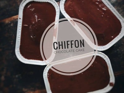 Chiffon Chocolae Cake (ชิฟฟ่อนเค้กช๊อคโกแลตหน้านิ่ม)