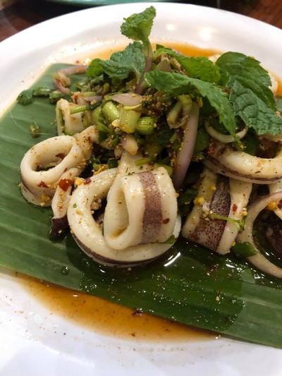 ลาบปลาหมึก