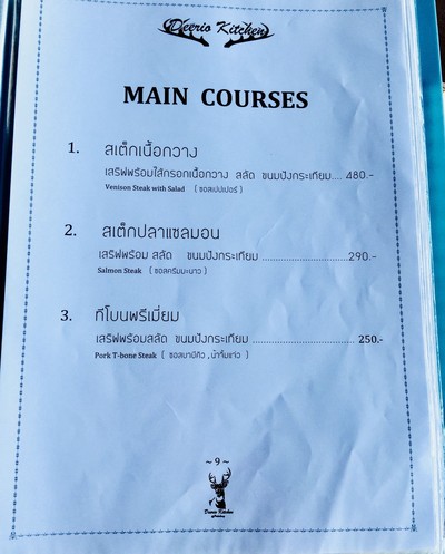 ป้ายราคาหรือสมุดเมนู
