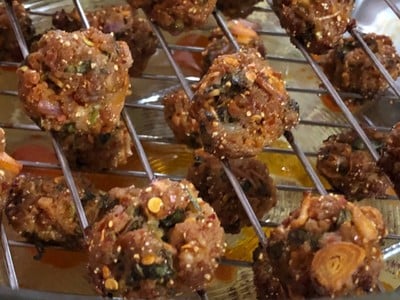 ลาบหมูก้อนหม้ออบลมร้อน