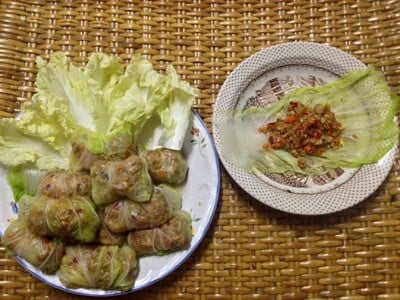 วิธีทำ ผักกาดห่อหมูสับทรงเครื่อง วิธีทำ ผักกาดห่อหมูสับทรงเครื่อง