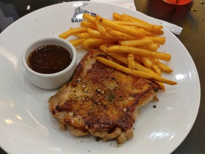 สเต๊กไก่จิ้มแจ่วคริสปี้ทอด