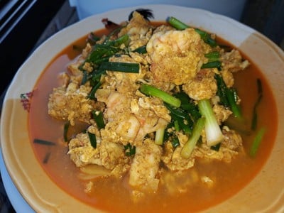 วิธีทำ กุ้งผัดผงกระหรี่ วิธีทำ กุ้งผัดผงกระหรี่