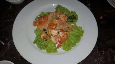 ผัดวุ้นเส้นใส่กุ้ง