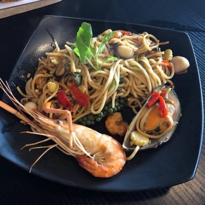 สปาเก็ตตี้ผัดขี้เมาทะเล