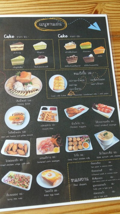 ป้ายราคาหรือสมุดเมนู